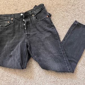 Levi’s 501 S Skinny Jeans - Black, Distressed